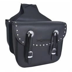 American-pro Custom Motorcycle Bags In Genuine Leather Black A-Pro Model Weston Split