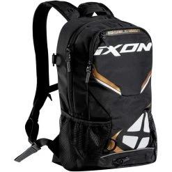 Ixon R-TENSION 23 Motorradrucksack Schwarz Weiß Gold