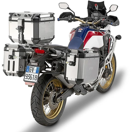 Paar Seitenkoffer Monokey Cam Side Givi TREKKER OUTBACK 37 Lt. OBKN37 Aluminium 2 Paar Seitenkoffer Monokey Cam Side Givi TREKKER OUTBACK 37 Lt. OBKN37 Aluminium – Bild 2