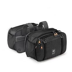 Paar Soft Side Bags Moto Kappa AH202BK Erweitern Sie Sie 16-25 Liter